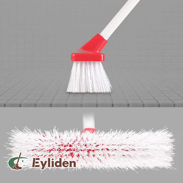 Broom Push Broom with Long Handle Deck Scrub Brush for Home Cleaning Bathroom Shower Tile Floor Driveway Garage Patio Carpet Outdoor