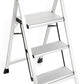 Eyliden 3 Step Stool, Lightweight Aluminum Folding Step Stool, Multi-Use Non-Slip Wide Platform Ultra-Light Sturdy Stool, 225lbs Capacity, Fully Assembled for Household and Office