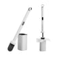 Eyliden Disposable Toilet Brush and Holder Set with 30PCS Dry Wipes, White