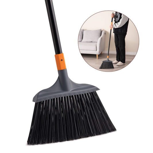 Eyliden Heavy Duty Outdoor Broom with Comfort Grip - 54.3" Sturdy Sweeper for Indoor/Outdoor Use