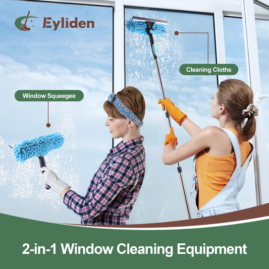 Eyliden Double Sides Window Squeegee with Total 2 refills