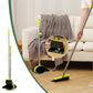 Eyliden Upgrade Broom and Dustpan Combo Set with Soft-touch Handlegrip, Extendable to 52",Green & Grey