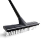 Eyliden Floor Scrub Brush with 50” Long Handle, 2 in 1 Scrape Brush, Stiff Bristle for Cleaning Bathroom, Patio, Kitchen, Tile, Wall and Deck, Black