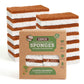 Eyliden  Dual-Sided Natural Cellulose Sponges - Coconut Fiber Scrub for Dishes, 12 Pack