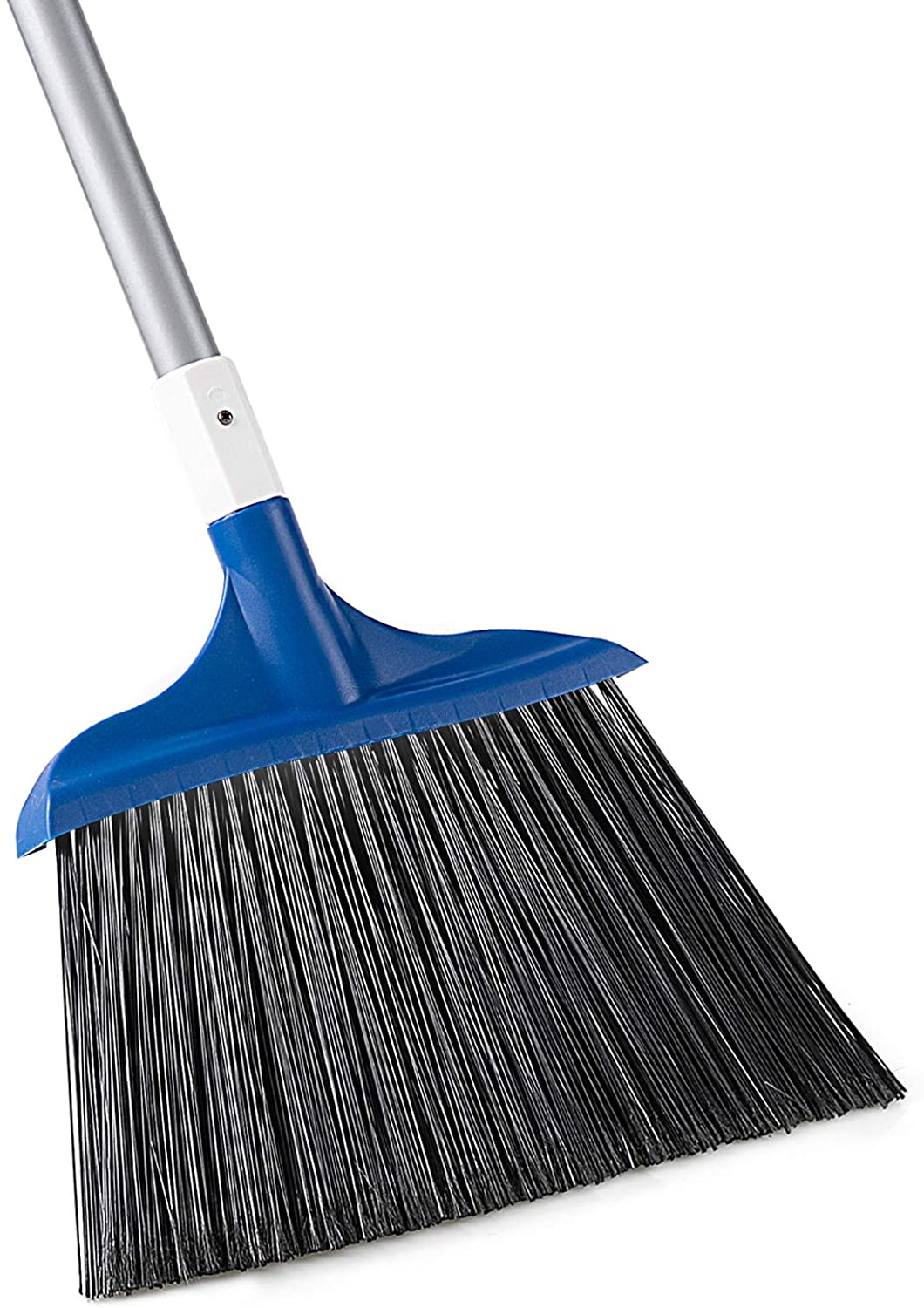 Heavy-Duty Broom Outdoor Commercial Perfect for Courtyard Garage Lobby Mall Market Floor Home Kitchen Room Office Pet Hair Rubbish 54in Blue