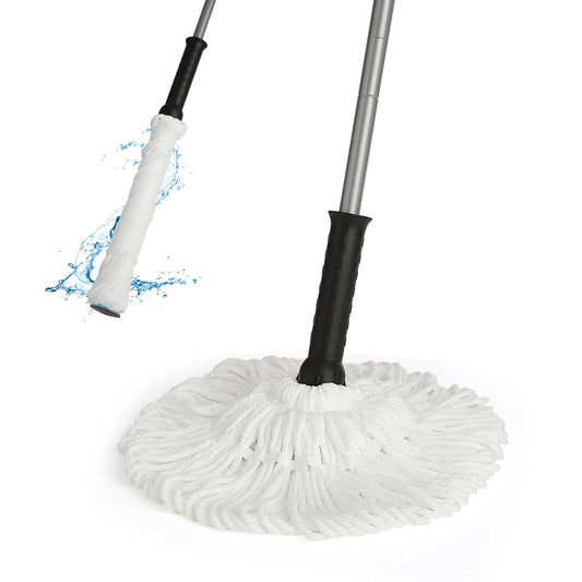 Eyliden Mop for Floor Cleaning Wet Dry Mopping Easy to Use with Extra 2 Washable Replacement Mop Heads Reusable Dust Mops Perfect Cleaner for Hardwood, Tile, Laminate,Kitchen