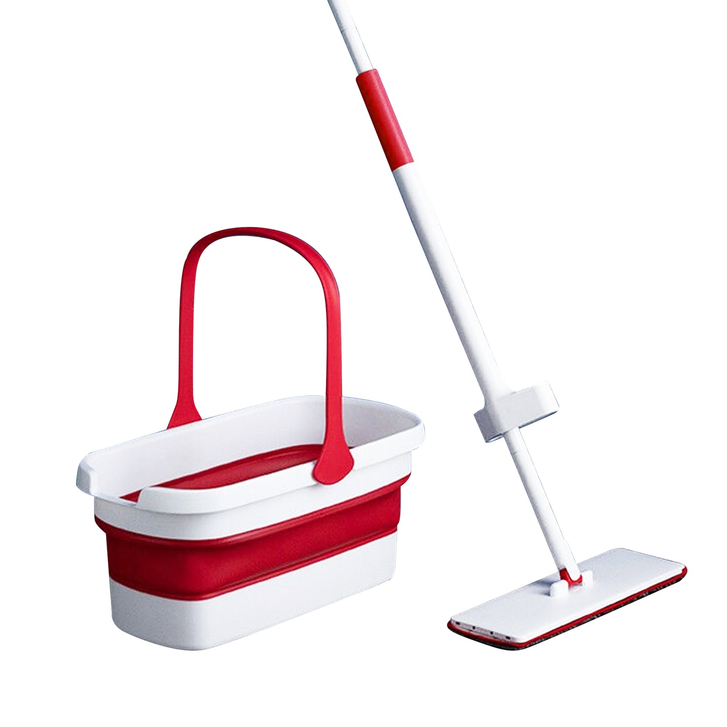 Eyliden Flat Mop & Collapsible Bucket Set for Hardwood Ceramic Marble Tile Laminate Home Kitchen Floor Cleaning