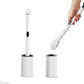 Eyliden Disposable Toilet Brush and Holder Set with 30PCS Dry Wipes, White
