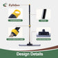 Eyliden Floor Squeegee Scrubber Broom,Telescopic Rod,55in