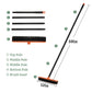 Eyliden Pet Hair Removal Rubber Broom with Squeegee, 54in Orange