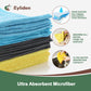 Eyliden Microfiber Reusable Cleaning Cloth Pads, 3 Colors, 50 Count, 5 Pack