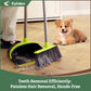 Eyliden Upgrade Broom and Dustpan Combo Set with Soft-touch Handlegrip, Extendable to 52",Green & Grey