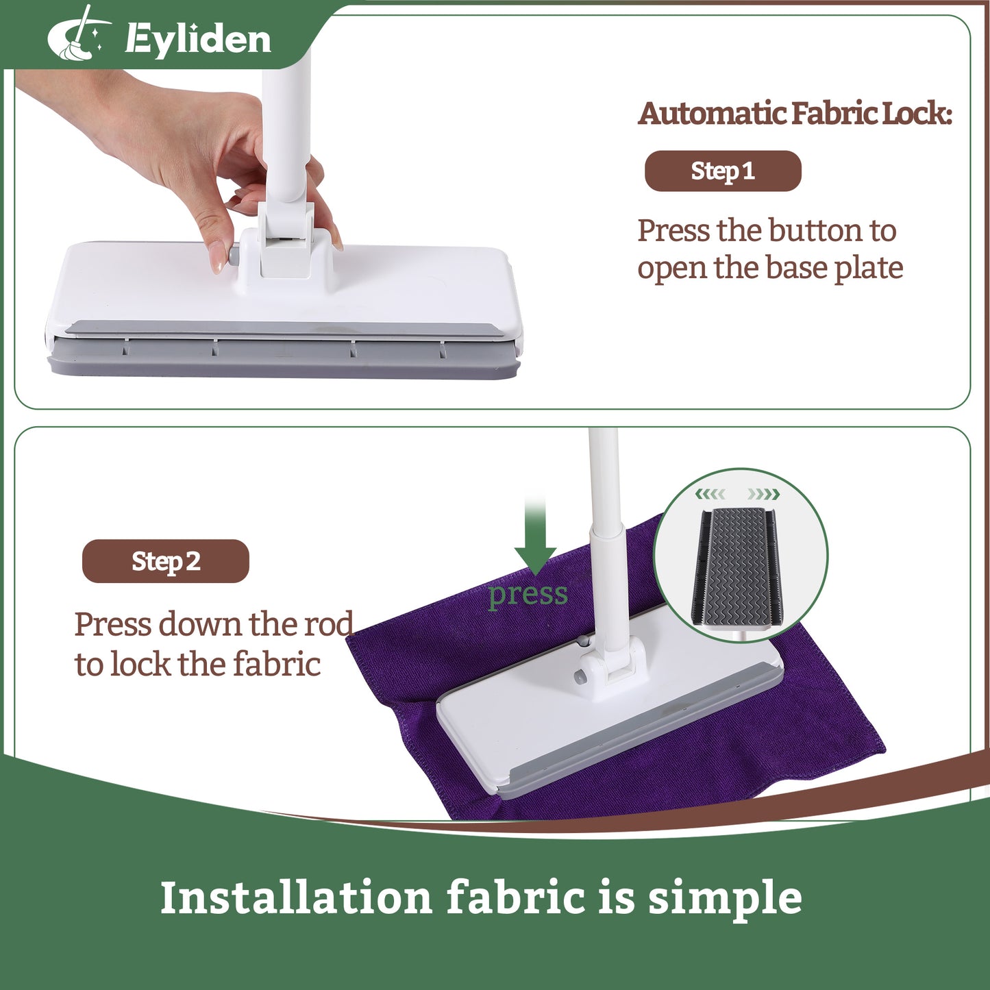 Eyliden Dust Mop with 10 Disposable Refills