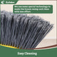 Eyliden Heavy-Duty Broom and Dustpan Set Outdoor Commercial Perfect for Courtyard Garage Lobby （Black）