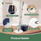 Eyliden Spin Mop and Bucket Set with Foot Pedal Wringer and 3 Pads for Hardwood & Tile Floors