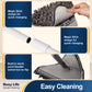 Eyliden Wall Cleaner Mop with Long Handle, Baseboard Cleaner with Squeegee, Total 6 Pads