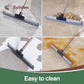 Eyliden Floor Squeegee Scrubber Broom,Telescopic Rod,55in