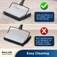 Eyliden Carpet Sweeper Cleaner with Dual Rotating System for Low Carpets Rugs Undercoat Carpets Pet Hair Dust Scraps Paper Cleaning with a Brush, Grey Color