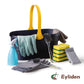 Kitchen Cleaning tool Set with Bucket,Water Can,Rubber Gloves,Scouring Pad,Toweling Cloth,Steel Ball,Pan Brush,Cleaning Cloth for Pots and pans, bowls, stoves, tables, walls and floor tiles