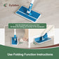 Eyliden Baseboard Cleaner Mop with Long Handle, Folding Sweeper Mop Wet & Dry (1 Mop Kit 2 Pad Refills)