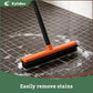Eyliden Pet Hair Removal Rubber Broom with Squeegee, 54in Orange