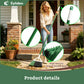 Eyliden Angle Broom 57" Long Handle PET Bristles Heavy Duty Indoor Outdoor, Green
