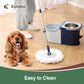 Eyliden Spin Mop and Bucket Set with Foot Pedal Wringer and 3 Pads for Hardwood & Tile Floors
