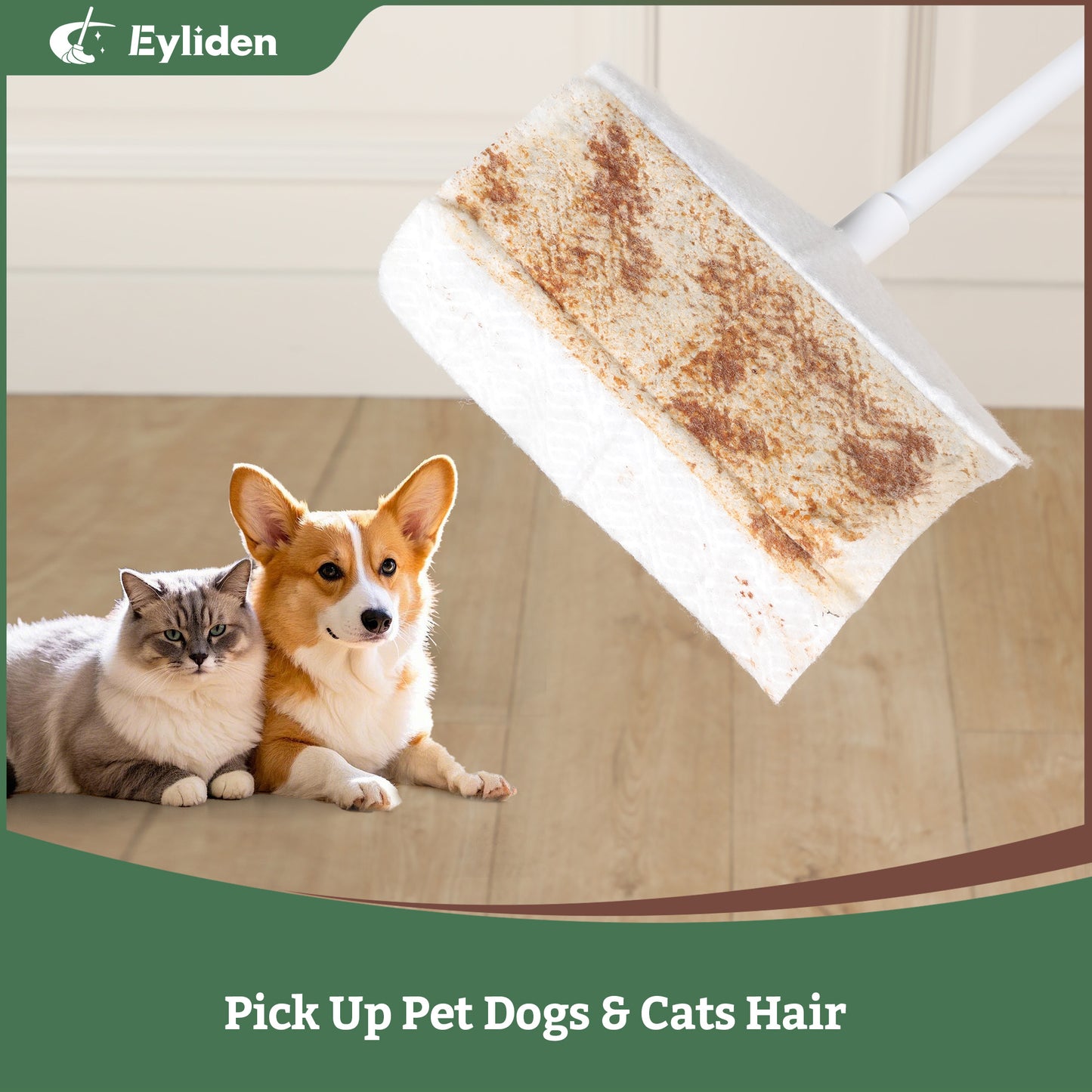 Eyliden Dust Mop with 10 Disposable Refills