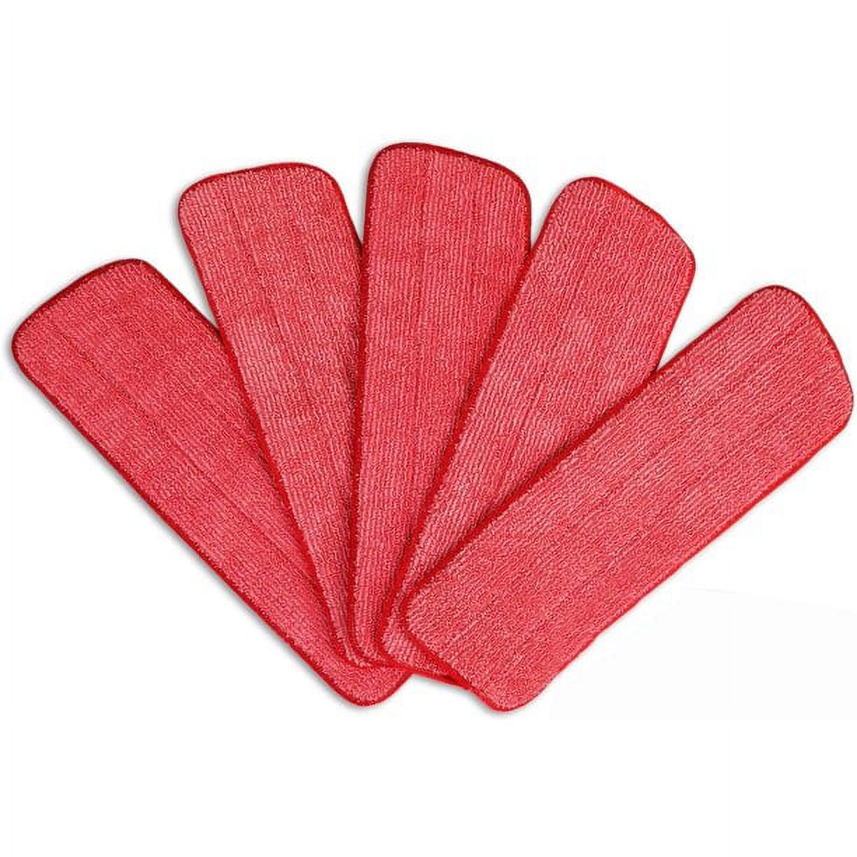 Eyliden Microfiber Spray Mop Pads Washable 6X Replacement Heads,16.5" Wet and Dry for Floor Cleaning Reveal Pad,Red