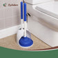 Eyliden Toilet Brush and Plunger Set for Toilet Cleaning, Brush with Base, Blue, 2 Count