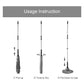 Eyliden Cotton Twist Mop with Washable and Reusable 2 Heads, 57.5 in Long, Gray Color