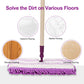 Eyliden Dust Mop with 52" Long Handle for Wooden Floor Cleaning with Total 2 Extra Microfiber & Chenille Replacement Mop Pads for Wood Tiles Hardwood Wet & Dry Mopping (Purple)