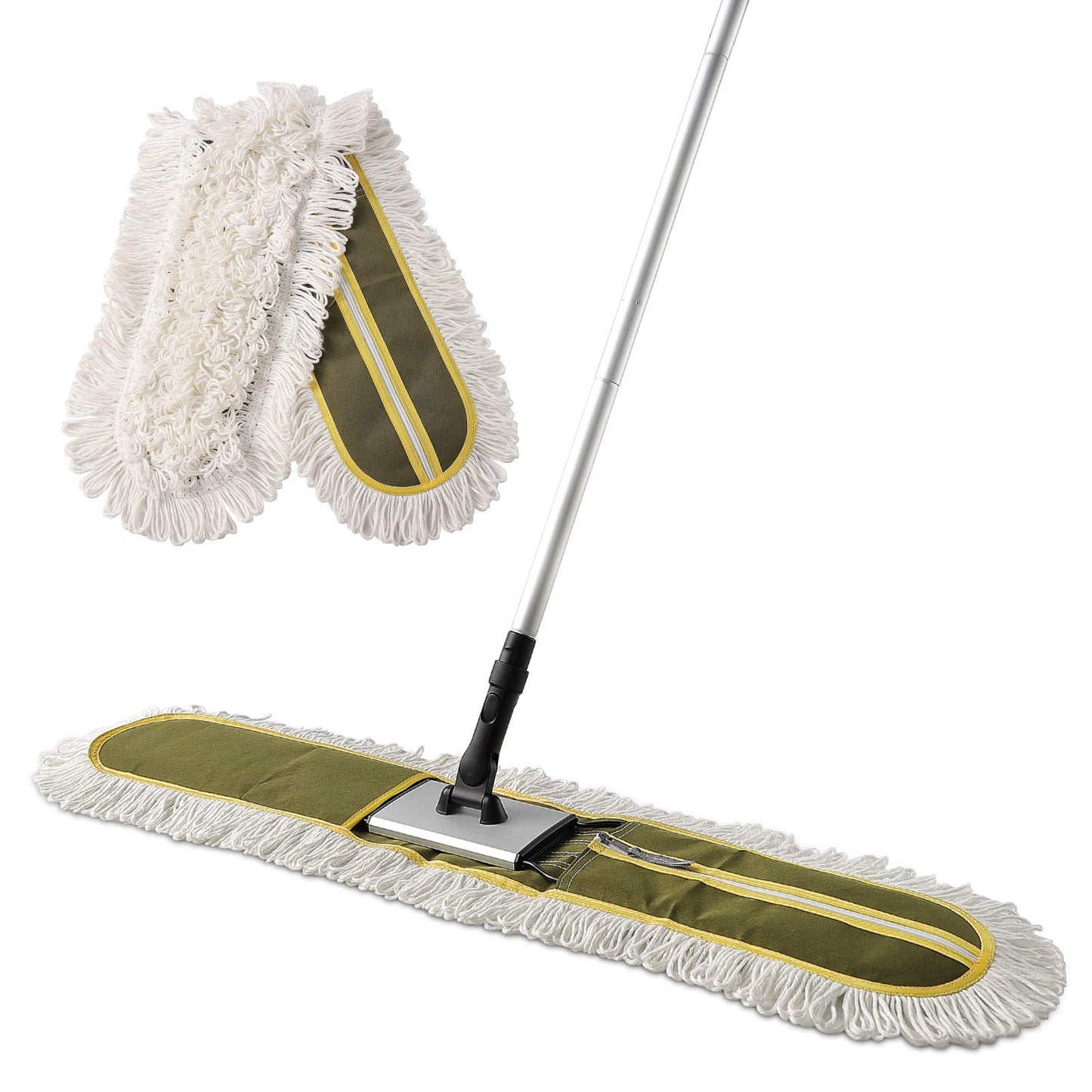 36" Commercial Dust Mops for Floor Cleaning Heavy Duty Floor Duster Mop with Long Handle Hotel Gym Household Cleaning Supplies for Hardwood