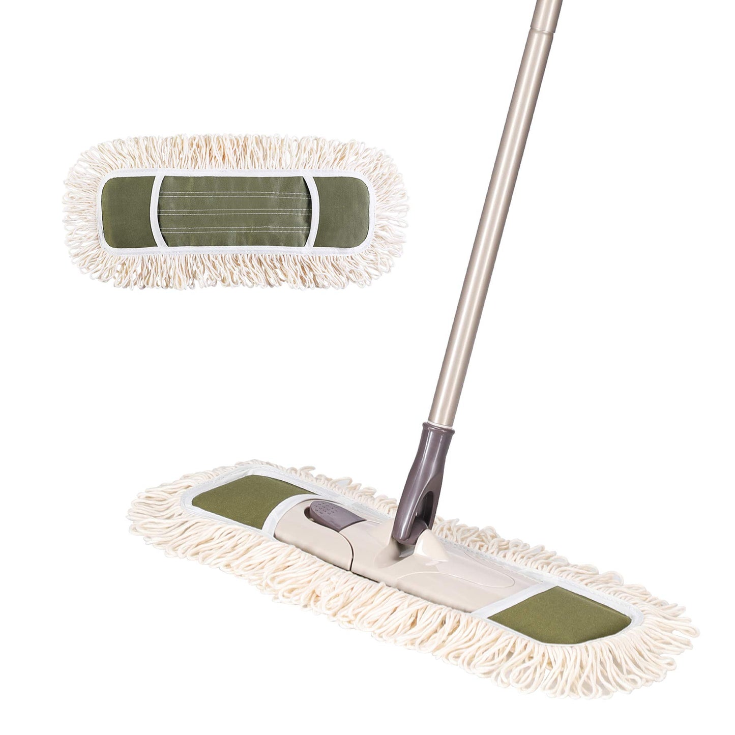 Eyliden Dust Mop, Microfiber Mops for Floor Cleaning, with Extendable Adjustable Handle and 2 Washable Mops Pads (Blue)