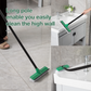 Eyliden Floor Scrub Brush with Long Handle and V-Shape Small Brush,Cleaning Tool,Brush with bristles for Bathroom,Kitchen, Patio Garage, Deck Tile Marble Stone Wood Floors. (Green 2 Pack)