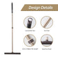 Eyliden Floor Squeegee Scrubber 54in Long Adjustable Telescopic Pole Heavy Duty Household Broom Perfect for Shower Bathroom Home Kitchen Tile Pet Hair Glass Window Marble Water Foam Cleaning (Brown)