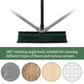 Eyliden 65.5" Long Handle Double-Sided Floor Scrub Brush Triangle Brush - Professional Outdoor Corner Crevice Cleaning with Stiff Bristles,Applicable to Patio Bathroom Garage Kitchen Wall Tub Tile